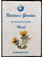 Musk - Nature's Garden Incense Cones (Pack 4 Packets)