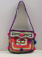 Om Shoulder Knit Pattern Bag from Haridwar