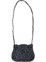 Densely Beaded Floral Handbag