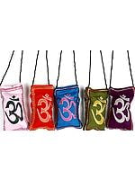 Lot of Five Embroidered Om Mobile Bags