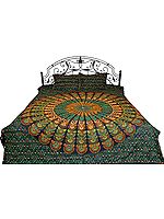 Bedspread from Pilkhuwa with Printed Giant Mandala