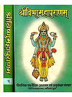 श्री विष्णुमहापुराणम्:  The Vishnu Purana (Set of Two Volumes) - An Old and Rare Book