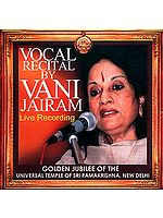 Vocal Recital by Vani Jairam Live Recording (Audio CD)