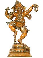 40" Dancing Ganesha In Brass | Handmade | Made In India