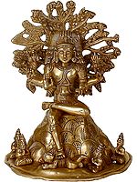 11" Lord Dakshinamurti Shiva In Brass | Handmade | Made In India