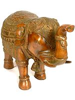 Temple Decorative Elephant Figurines | Brass Animal Statues