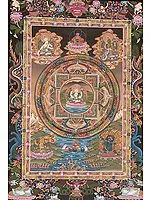 Chenrezig (Four-armed Avalokiteshvara)  Mandala
