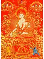 Sapta-lochani White Tara (Tibetan Buddhist Deity Seven-eyed Tara)
