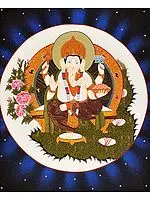 Shri Ganesha Tibetan Thangka Painting