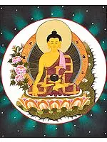 Shakyamuni as Bhaishajyaguru (The Medicine Buddha) -Tibetan Buddhist