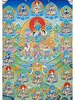 Green Tara with Twenty-One Taras