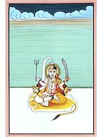 Ardhanarishvara (Shiva Shakti) Painting by Kailash Raj | Watercolor on Paper