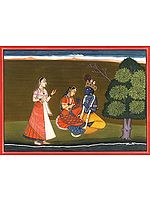 Radha Krishna with a Gopi (Gita Govinda Series)