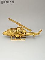 10" Brass Helicopter | Decorative Showpeice | Collectible Item