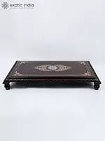 48" Large Rectangular Shaped Wooden Chowki/Pedestal with Inlay Wrok