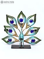 16" Decorative Peacock with Tealight Candle Holders | Home Decor