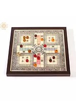 Ludo Board Game In Madhubani Painting With Tokens And Dise