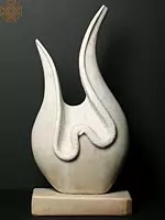 28" Abstract Modern Art Sculpture in Marble