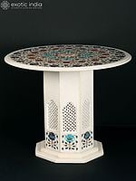 Coffee Table White Marble Set