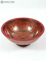 7" Superfine Hand Painted Papier Mache Bowl from Kashmir