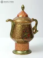 10" Handpainted Kashmiri Papier Mache Samovar Jug