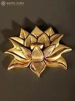 6" Brass Lotus Wall Hanging | Home Decor