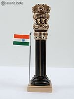 National Emblem of India with Indian Flag | Wood Carving | Table Decor | Multiple Sizes