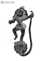 6" Kaliya Krishna Vintage Look Brass Door Handle