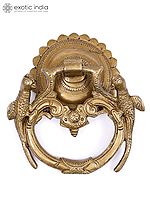 6" Parrots Design Brass Door Knocker