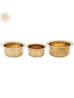 Brass Hub Tope | Bhagona | Patila Set Of 3 | Made In India