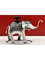 11" Handmade Decorative Elephant Candle Holder