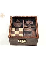 Wooden 3D Puzzles Game - 4 in one | Handmade