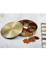 8" Spice Box | Brass Masala Box | Handmade Kitchen and Dining Utensils