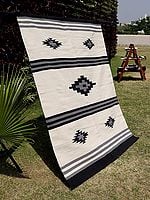 Cotton Diamond-Stripe Pattern Carpet