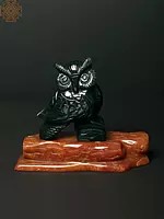 6" Aventurine Jade Owl on Red Aventurine Gemstone Base