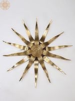 Wall Hanging Sun in Brass