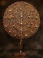 60" Large Brass Tree Of Life With Lamps | Brass