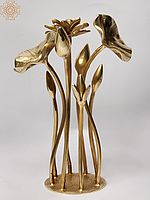 10'' Beautiful Lotus Flower and Buds with stand | Home Decor