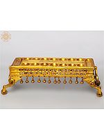 19" Traditional South Indian Game Pallanguzhi with Wheels In Brass