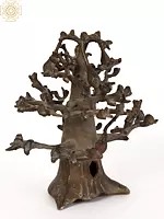 9" Decorative Vintage Tree in Brass | Home Decor