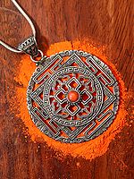 Mandala Pendant With Filigree From Nepal