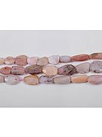 Pink Opal Faceted Flat Tumbles (Price of 1 String)
