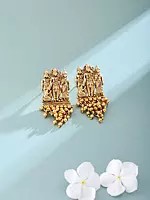Brass Ram Darbar Chandbali Earrings