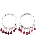 Faceted Ruby Earrings