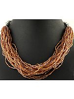 Brown Bunch Necklace