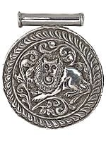 Sterling Shield Pendant with Carved Lion