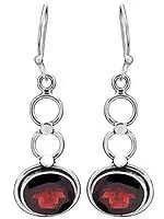 Faceted Garnet Earrings