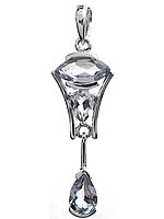 Sterling Pendant with Faceted Gems
