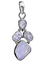 Faceted Rainbow Moonstone Pendant