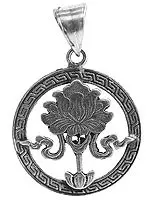 Sterling Lotus Pendant (Ashtamangala)